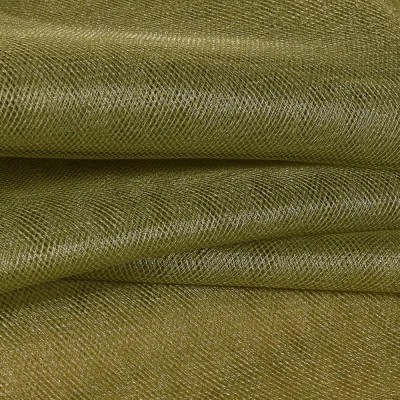 Coupon Tissu Tulle souple grande largeur uni Vert kaki - Coupon de 60 cm