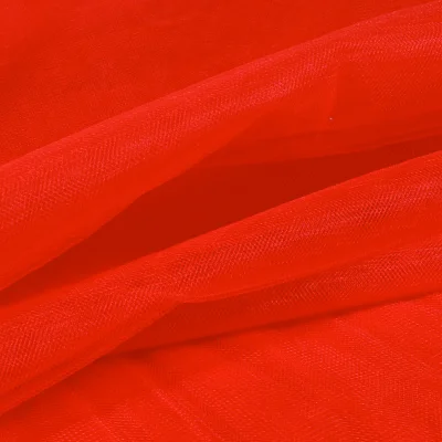 Tissu Tulle souple grande largeur uni Rouge - Au mètre