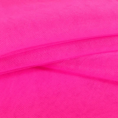 Tissu Tulle souple grande largeur uni Rose fuchsia - Au mètre