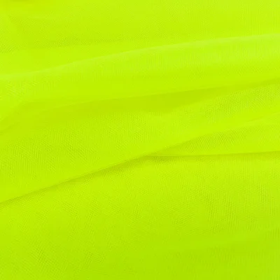 Tissu Tulle souple grande largeur uni Jaune fluo - Au mètre