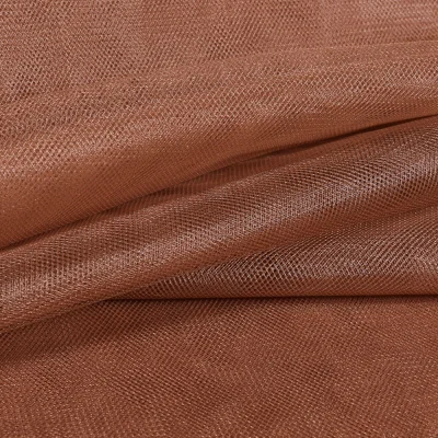 Tissu Tulle souple grande largeur uni Marron - Au mètre