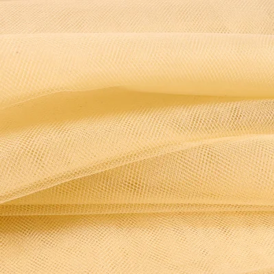 Coupon Tissu Tulle souple grande largeur uni Beige - Coupon de 160 cm