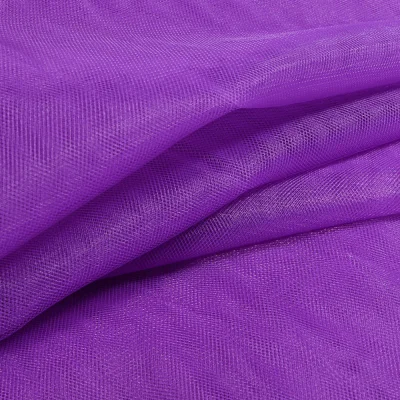 Coupon Tissu Tulle souple grande largeur uni Violet - Coupon de 50 cm