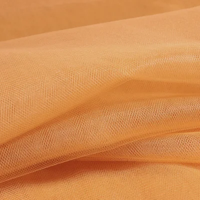 Coupon Tissu Tulle souple grande largeur uni Camel - Coupon de 170 cm