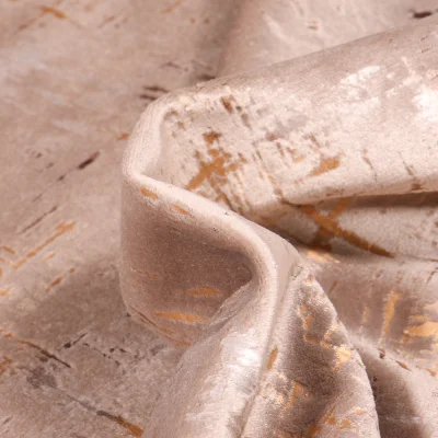 Tissu Velours d&#039;ameublement Astral sur fond Beige - Par 10 cm