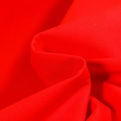 Tissu Toile de coton uni Grande largeur Rouge - Par 10 cm