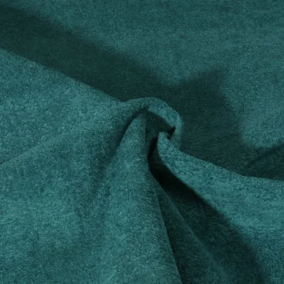 Tissu Velours d&#039;ameublement texturé Genova Bleu canard - Par 10 cm