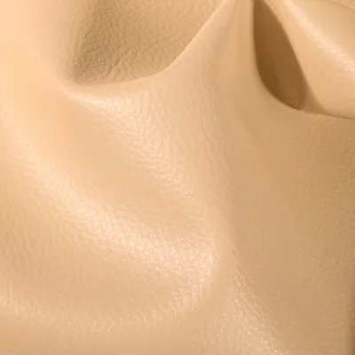 Simili cuir d&#039;ameublement uni Beige - Par 50 cm