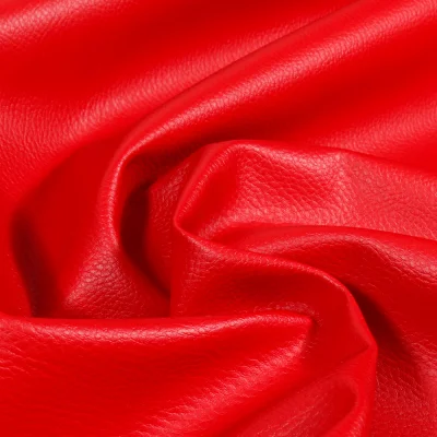 Simili cuir d&#039;ameublement uni Rouge - Par 50 cm