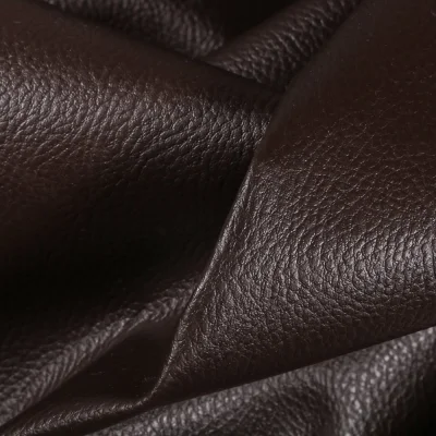 Simili cuir d&#039;ameublement uni Marron chocolat - Par 50 cm