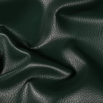 Simili cuir d&#039;ameublement uni Vert sapin - Par 50 cm