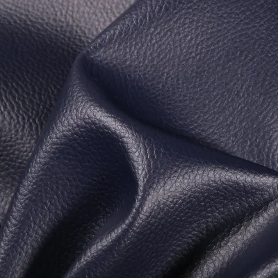 Simili cuir d&#039;ameublement uni Bleu marine - Par 50 cm
