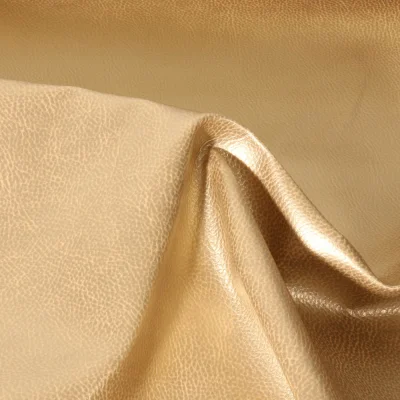 Simili cuir d&#039;ameublement uni Or - Par 50 cm