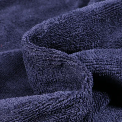 Tissu Micro Éponge Bambou Téa Bleu nuit - Par 10 cm