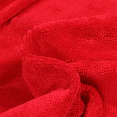 Tissu Micro Éponge Bambou Téa Rouge - Par 10 cm