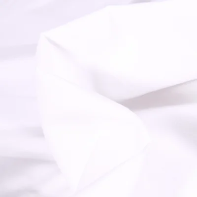 Tissu Popeline de coton mercerisé uni Elise Blanc - Par 10 cm