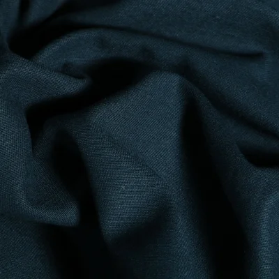 Tissu Coton Sergé d&#039;ameublement uni Bleu nuit - Par 10 cm