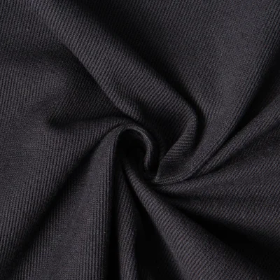 Tissu Coton Sergé d&#039;ameublement Sisal uni Noir - Par 10 cm
