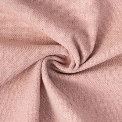 Tissu Lin d’ameublement toucher velours et envers antidérapant uni Bois de rose - Par 10 cm