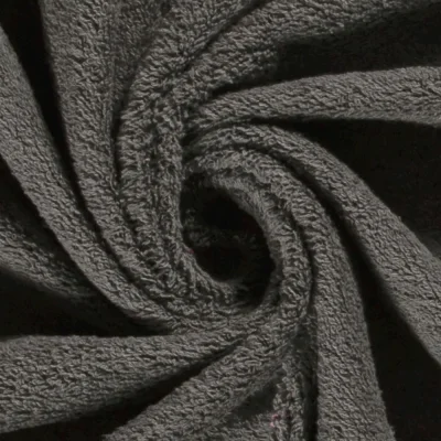 Coupon Tissu Eponge légère 340 g/m² uni Gris anthracite - Coupon de 70 cm