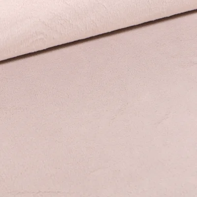 Tissu Minky Ultra doux Ras Taupe x10cm