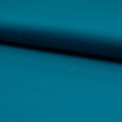 Tissu Popeline de coton unie Bleu pétrole - Par 10 cm