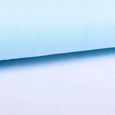 Coupon Tissu Tulle Souple Grande Largeur uni Bleu ciel - Coupon de 160 cm