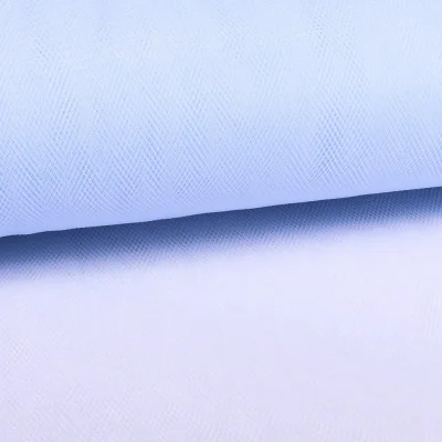 Coupon Tissu Tulle Souple Grande Largeur uni Bleu Dragée - Coupon de 170 cm