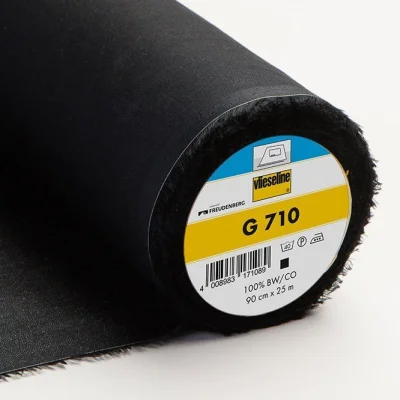 Entoilage Tissé Thermocollant Vlieseline G710 Noir - Par 10 cm