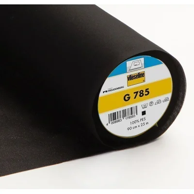 Entoilage Tissé Thermocollant Vlieseline G785 Noir - Par 10 cm