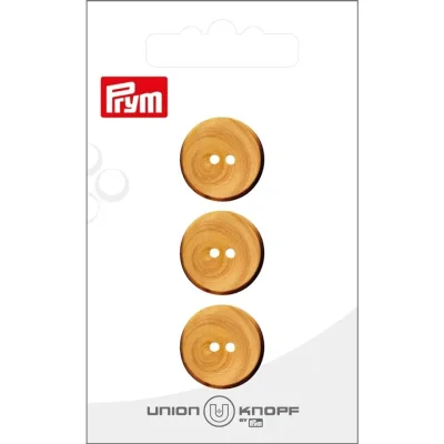 Bouton Prym Marcus 18 mm x3 - Bois brûlé