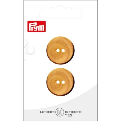 Bouton Prym Marcus 22 mm x2 - Bois brûlé