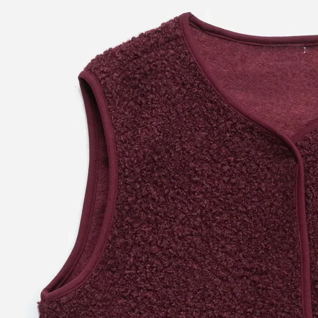Kit Couture Craftine Gilet en Bouclette Burgundy
