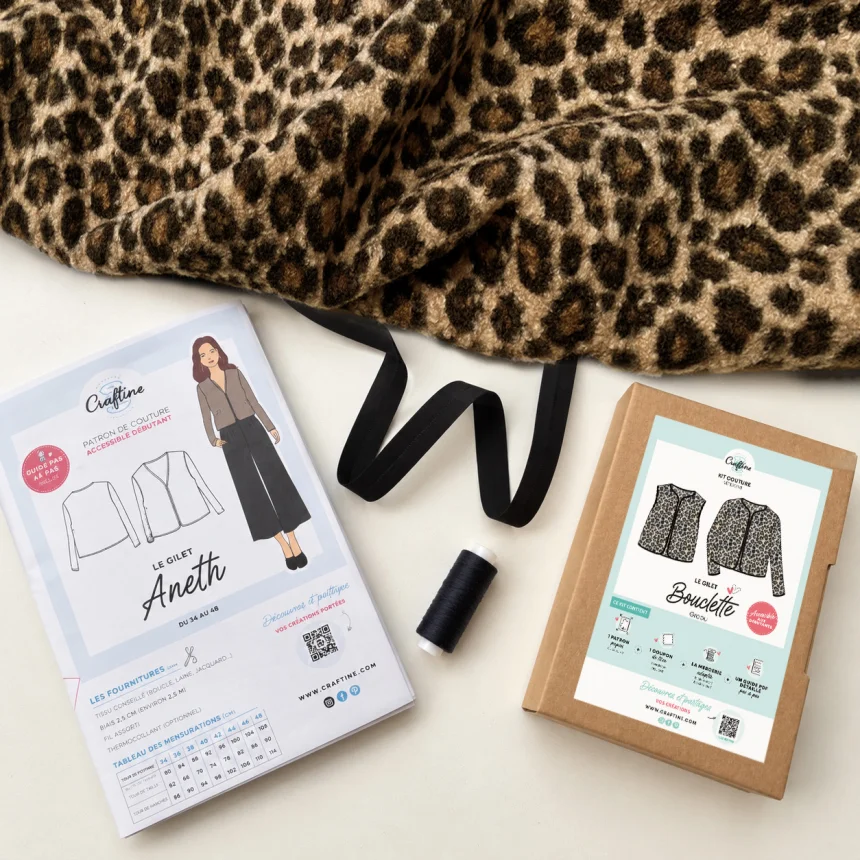 Kit Couture Craftine Gilet en Bouclette Graou