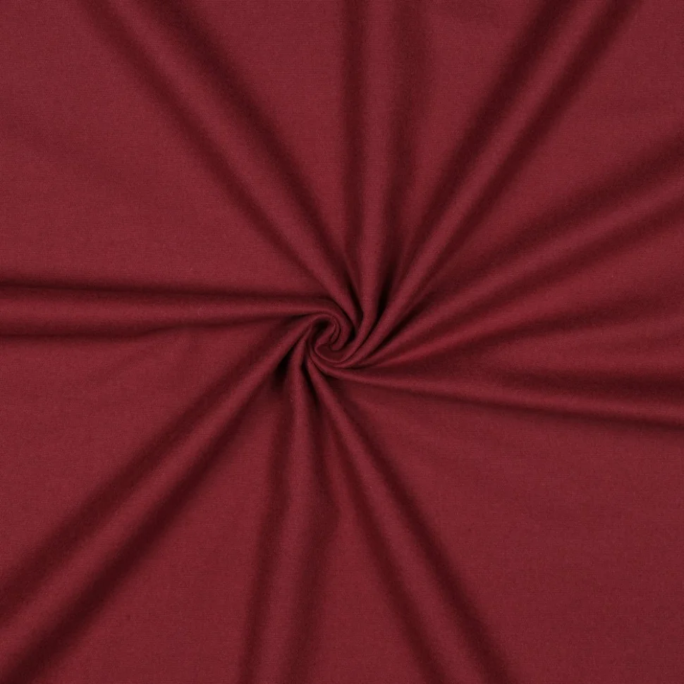 Coupon Tissu Flanelle de Coton Jasmine  uni  Bordeaux - Coupon de 20 cm