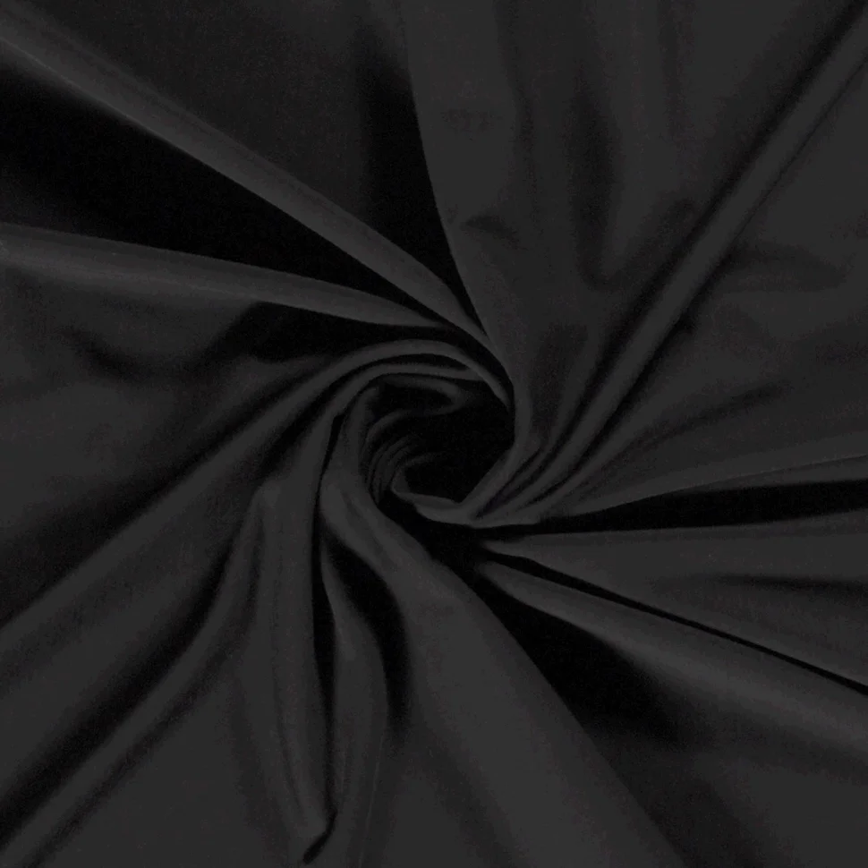 Coupon Tissu Jersey Viscose Nylon Noir - Coupon de 60 cm