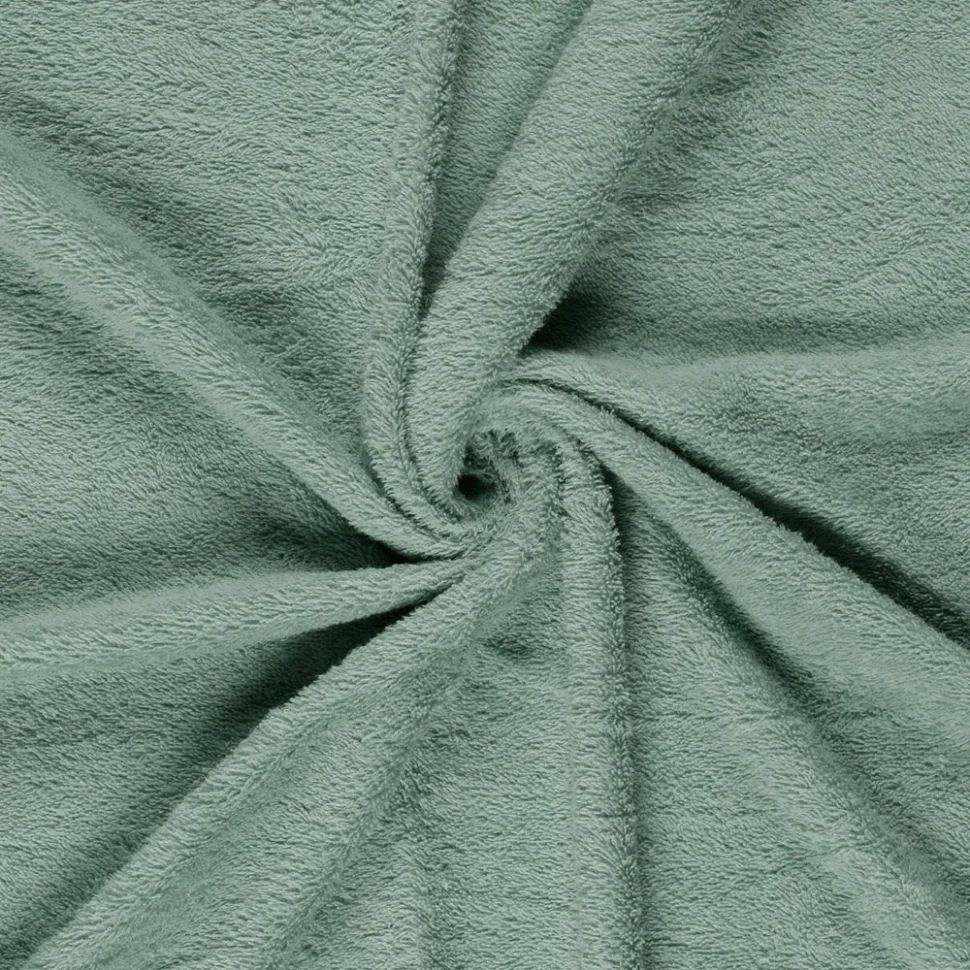 Coupon Tissu Eponge légère 340 g/m² uni Vert d'eau- Par 10 cm - Coupon de 20 cm