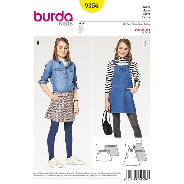 Patron Burda 9356 Jupe