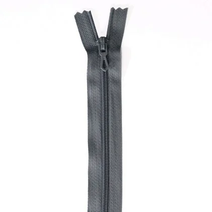 Fermeture à glissière n°2 non séparable 60 cm Gris