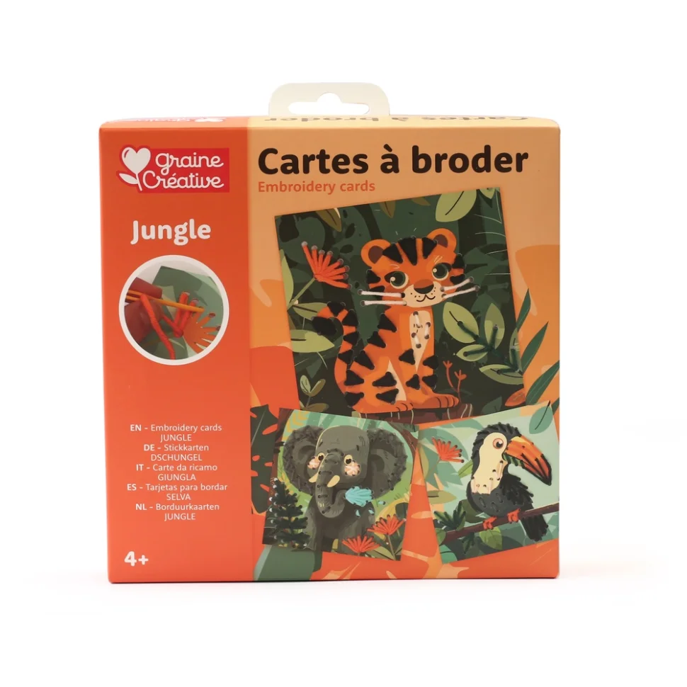 Cartes à broder Jungle 170 x 170 cm
