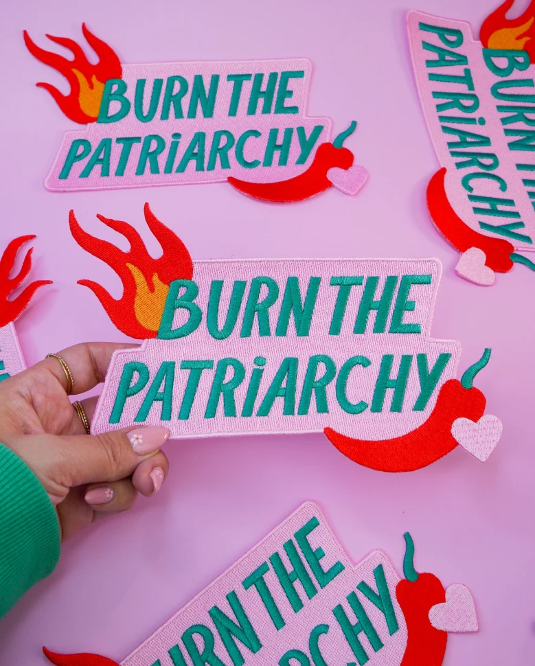 Ecusson Thermocollant Burn the Patriarchy XL