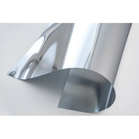Papier effet miroir argent souple - 40x40 cm