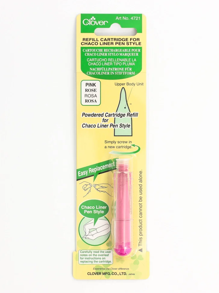 Cartouche rechargeable Clover pour stylo chaco liner Rose