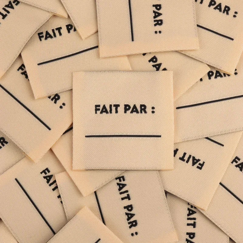 Etiquettes à coudre Bohin Fait Par x4