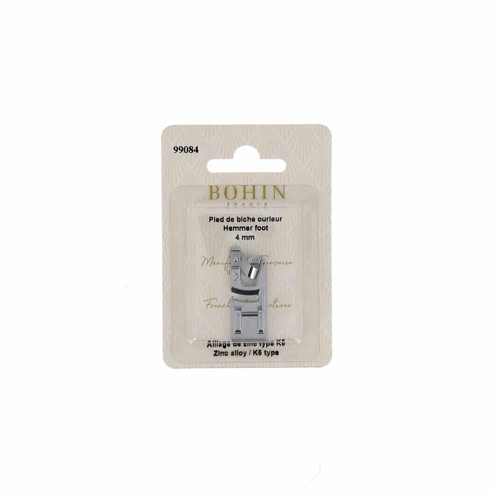 Pied de biche Ourleur 4 mm Bohin pour machine à coudre x1