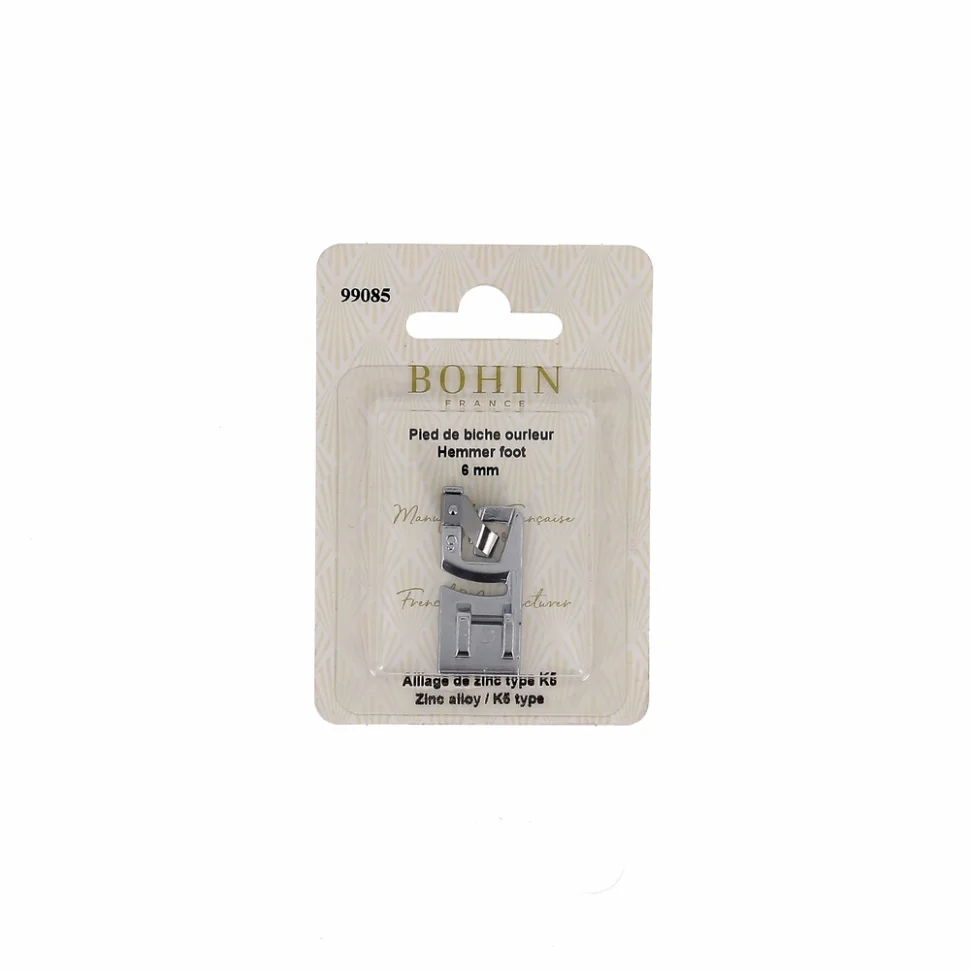Pied de biche Ourleur 6 mm Bohin pour machine à coudre x1