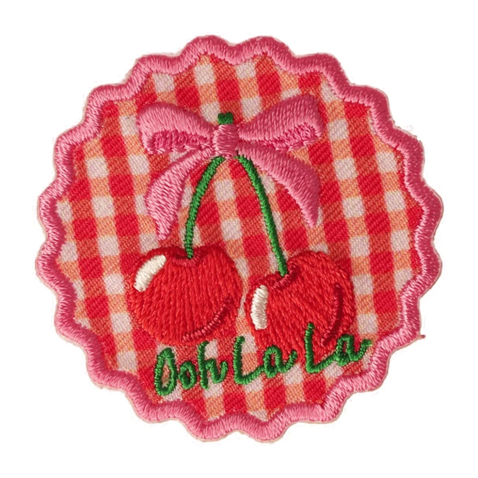 Ecusson Thermocollant 45mm Oh la la cerises x1