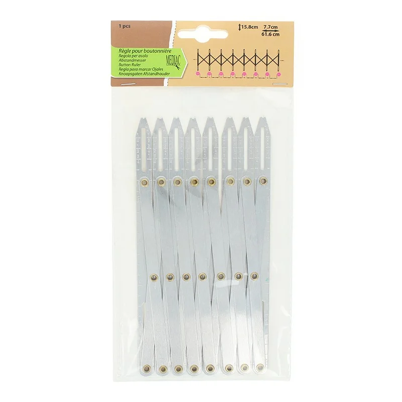 Règle de mesure pour boutonnière