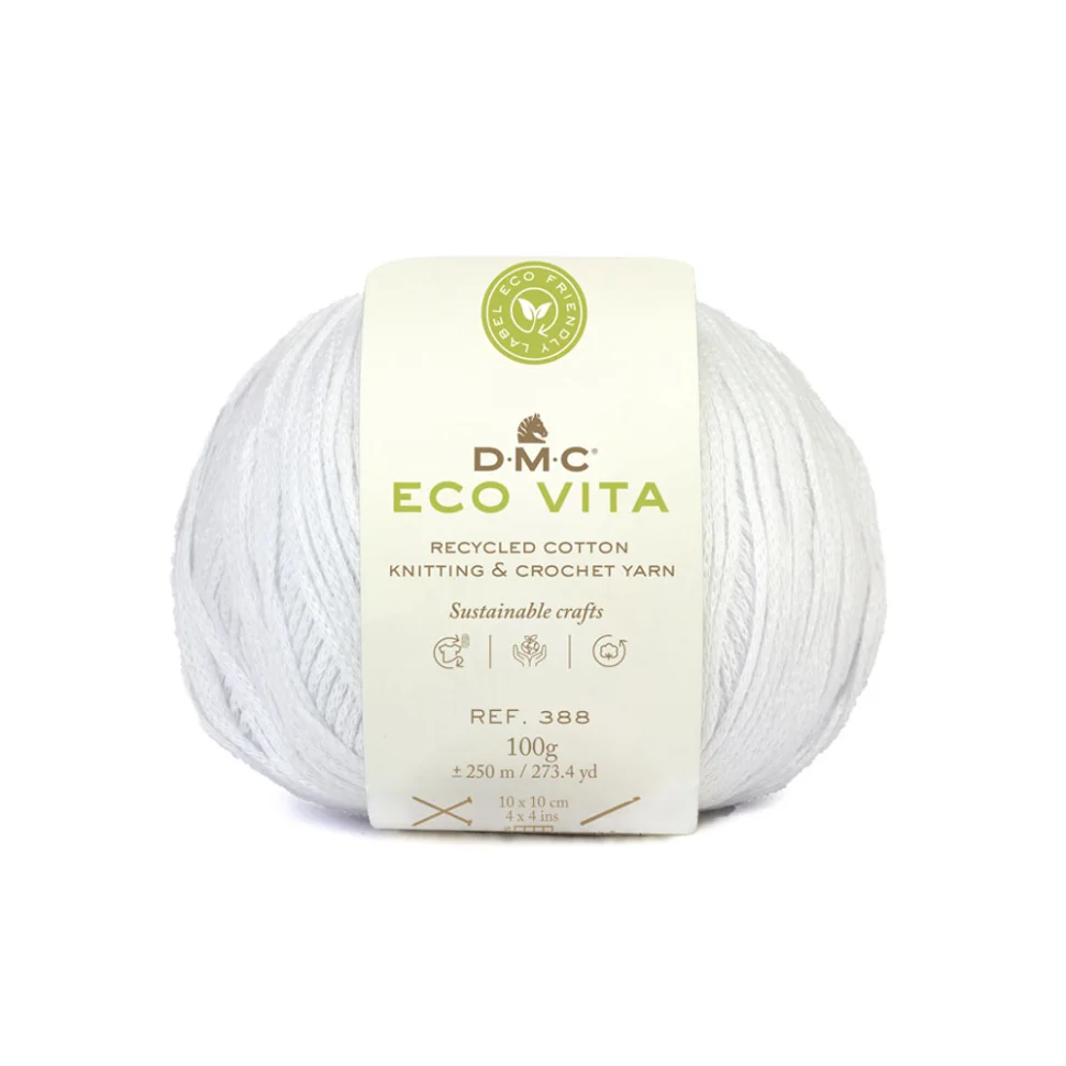 Fil DMC Coton Recyclé Eco Vita uni Blanc