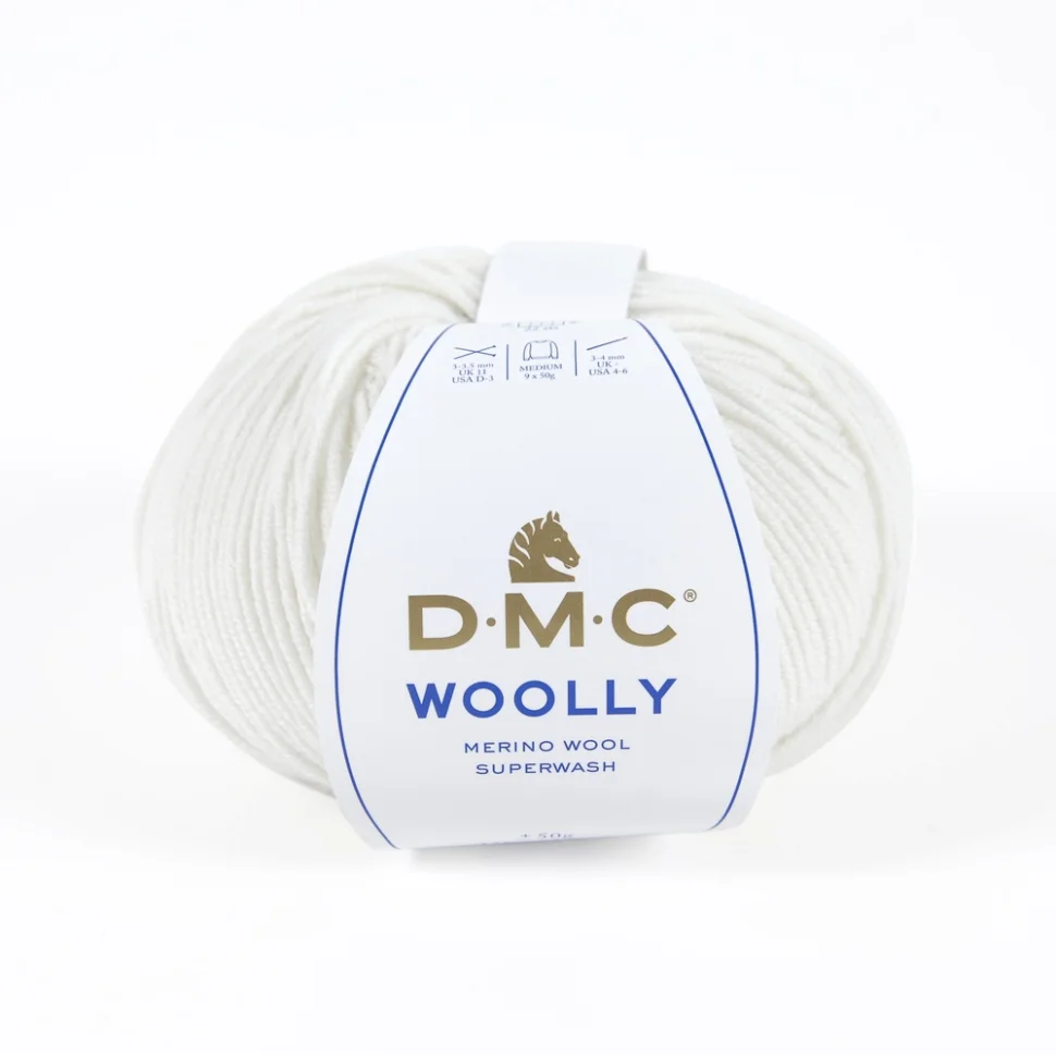 Fil laine Wooly DMC Blanc N° 01